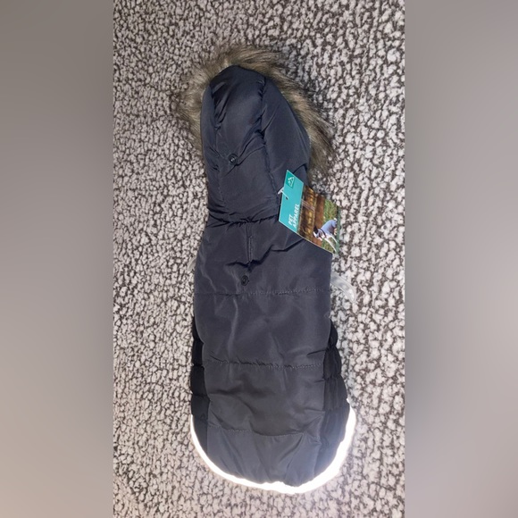 NWT WARM JACKET FOR DOGS W FLUORESCENT ESGES FOR PUPPY SIZE SMALL Winter jacket! - Picture 7 of 8